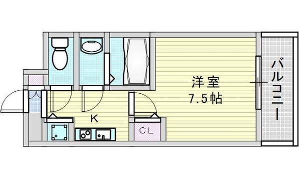 ディームス江坂の物件間取画像